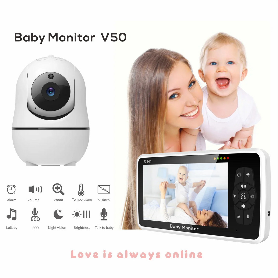 New Video Baby Monitor with Camera and Audio