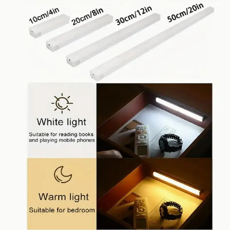 Wireless motion-sensor LED light bar